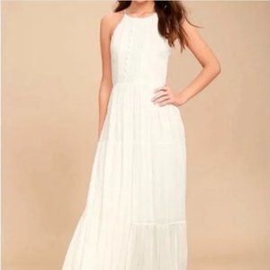 Lulu’s For Life White Embroidered Maxi Dress